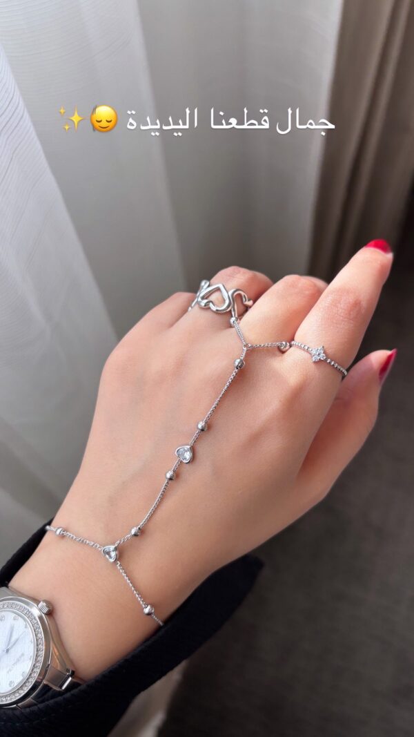 Double Heart Hand Chain - Image 2