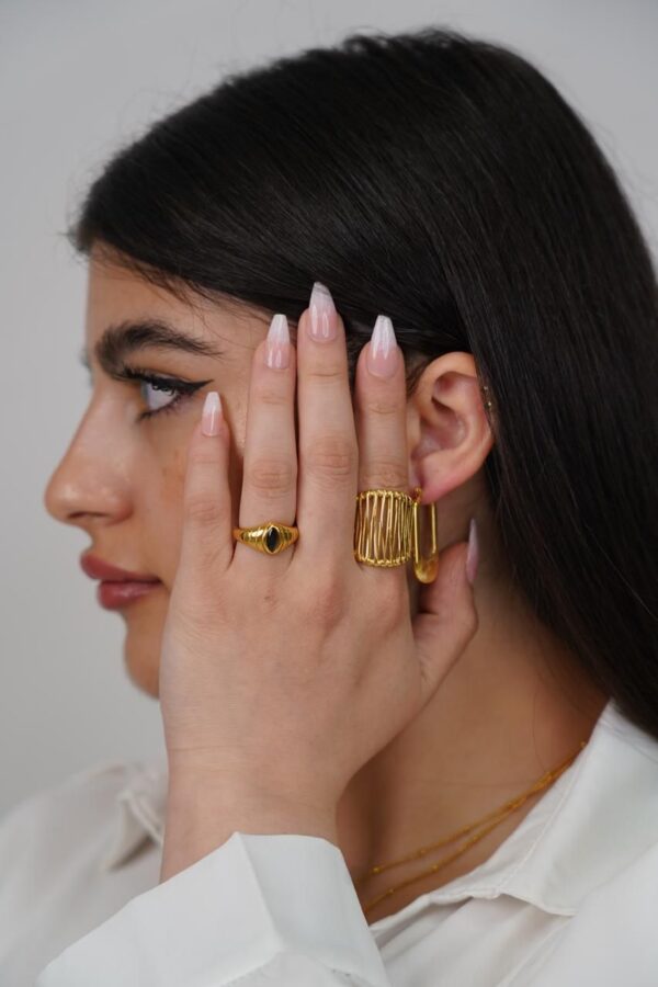 Gold Cage Ring - Image 3