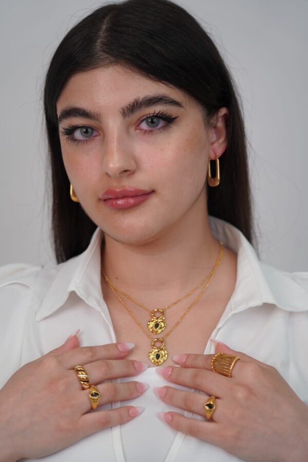 Black Heart Locket Necklace - Image 3