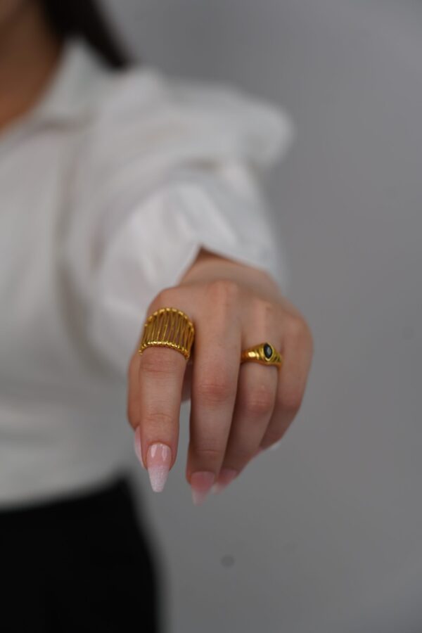 Gold Cage Ring - Image 4