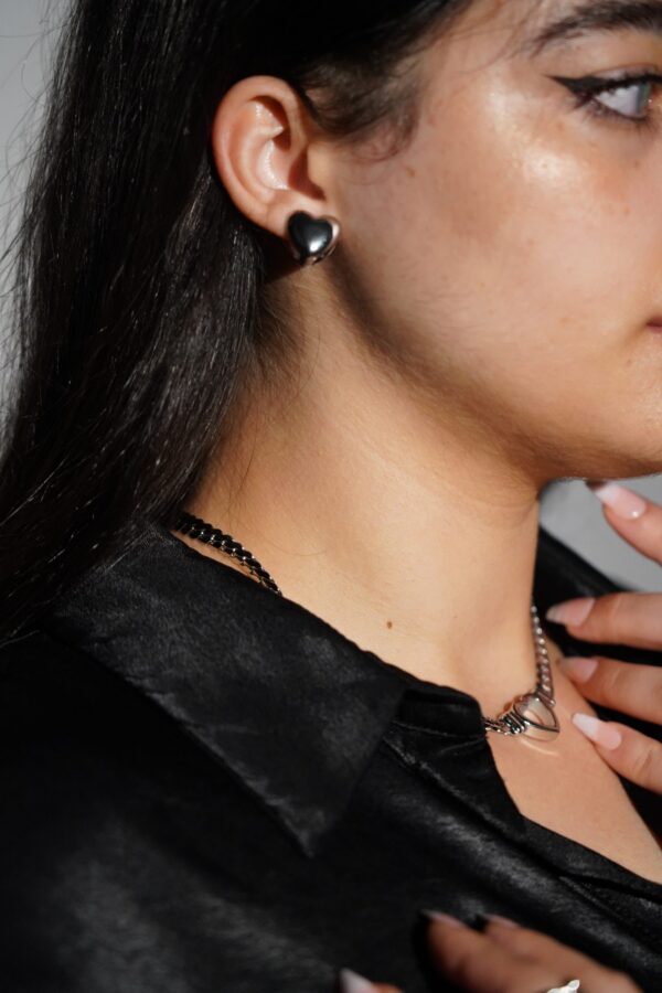 Heart Stud Earrings - Image 4