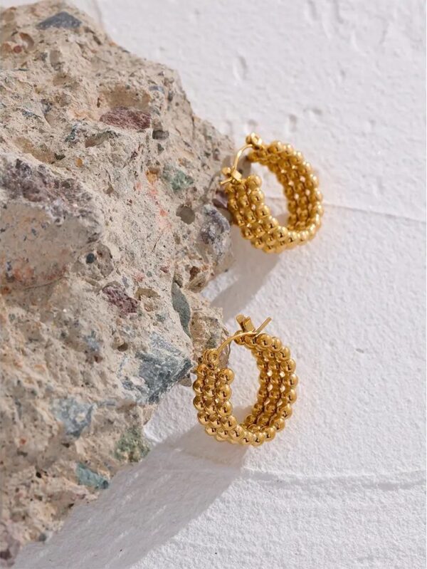 Triple-Row Hoop Earrings - Image 3