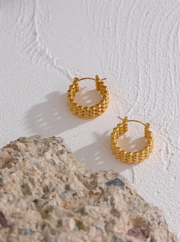 Triple-Row Hoop Earrings - Image 2