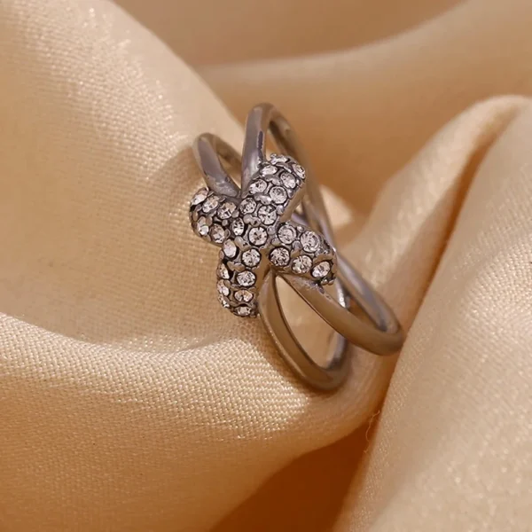 Dainty X Ring - Image 4