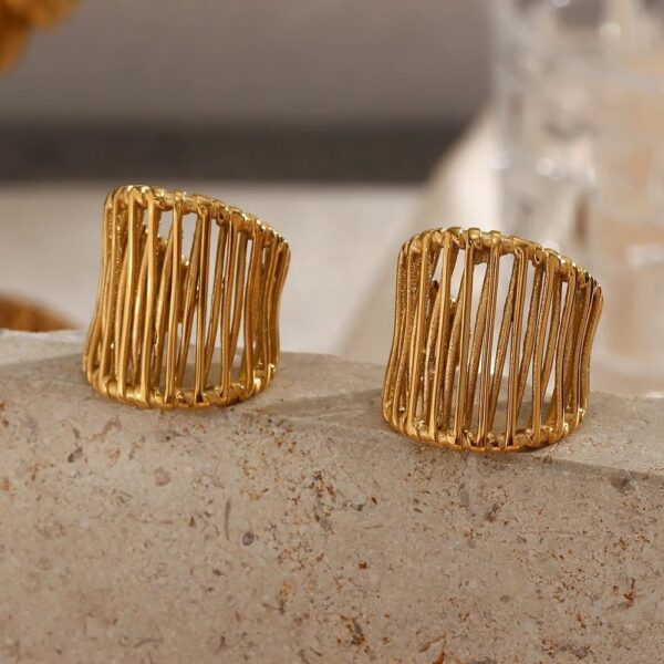 Gold Cage Ring - Image 2