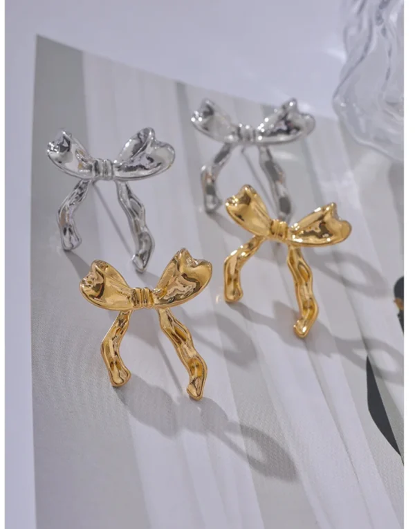 Bar Bow Earrings - Image 5