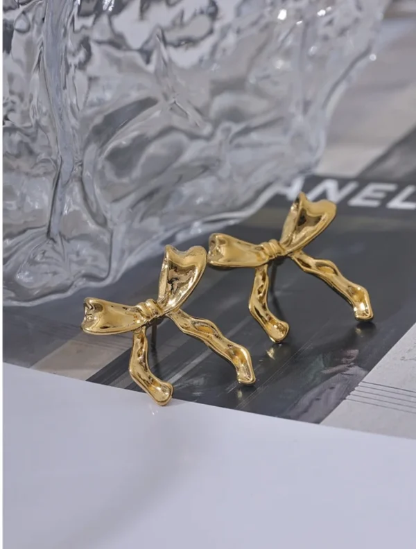 Bar Bow Earrings