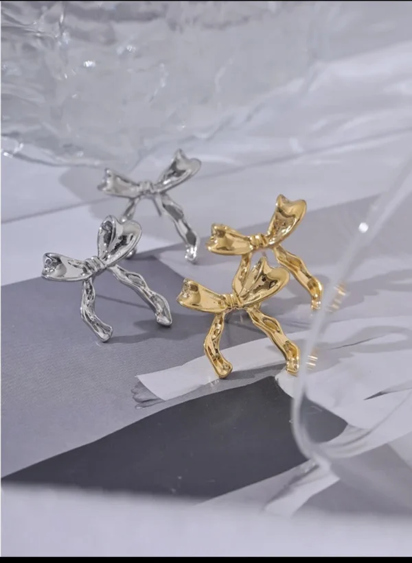 Bar Bow Earrings - Image 4