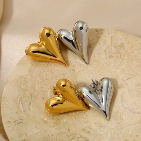 Classic Heart Earrings - Image 2