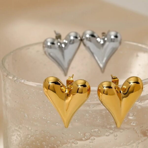 Classic Heart Earrings - Image 3