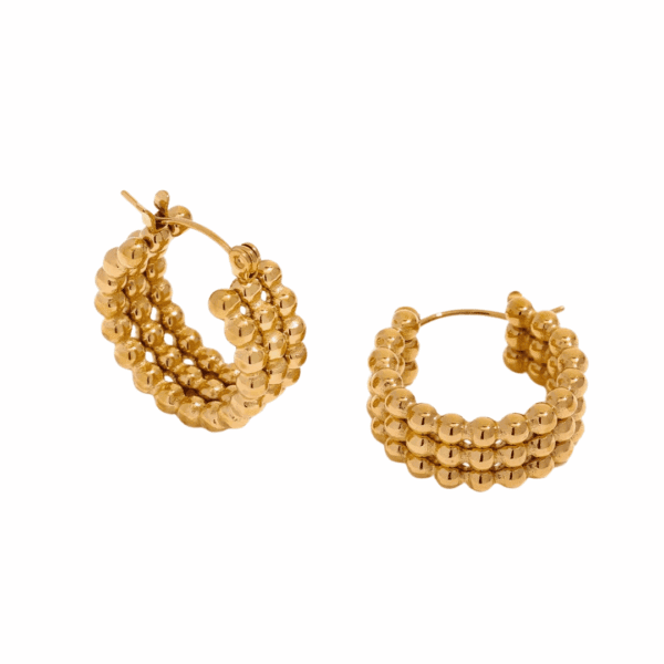 Triple-Row Hoop Earrings