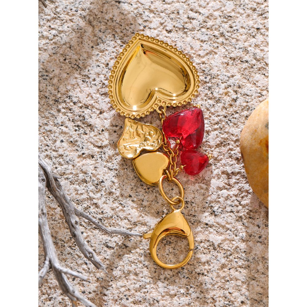 Golden Heart Bag Charm - Image 3